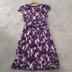 Purple Eliza J dress with black belt